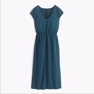 J Crew Tall perforated drapery side slit dress